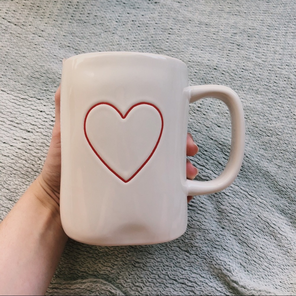 Rae Dunn Red Heart Emoji Mug (red inside) ❤️